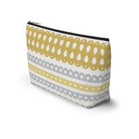 Ribbon Candy Accessory Pouch w T-bottom in Yellow